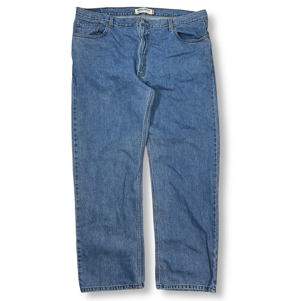 Levi's 505 Regular Fit Straight Leg Denim Jeans Medium Wash Mens 44x32